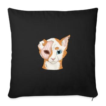 Lichtherz - Warrior Cats - Sofakissenbezug 45 x 45 cm - Schwarz - Vorne