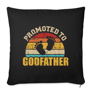 Parrain - Housse de coussin décorative 45 x 45 cm - noir - Devant
