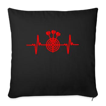 Fléchettes - Housse de coussin décorative 45 x 45 cm - noir - Devant