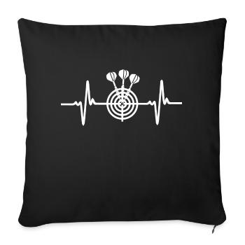 Fléchettes - Housse de coussin décorative 45 x 45 cm - noir - Devant