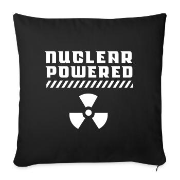 Atomkraft Atom Nuklear Kernkraft Saubere Energie - Sofakissenbezug 45 x 45 cm - Schwarz - Vorne