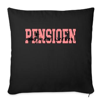 pension - Sofa pillowcase 17,3'' x 17,3'' (45 x 45 cm) - black - Front