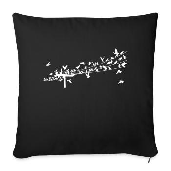 Oiseau Bird Watching Oiseaux Nature Cadeau - Housse de coussin décorative 45 x 45 cm - noir - Devant
