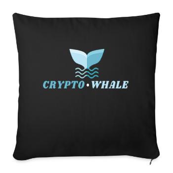 CRYPTO WHALE - CRYPTO CURRENCY OWNER - Sofa pillowcase 17,3'' x 17,3'' (45 x 45 cm) - black - Front