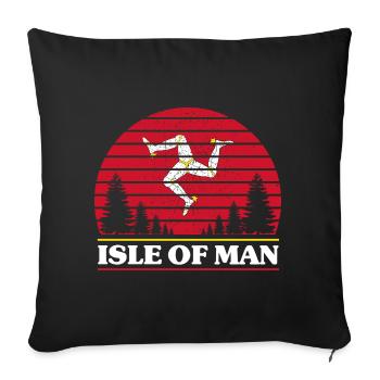 Isle Of Man - Sofa pillowcase 17,3'' x 17,3'' (45 x 45 cm) - black - Front