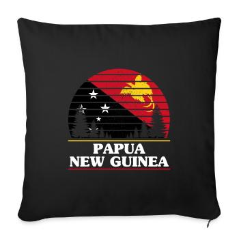 Papouasie-Nouvelle-Guinée - Housse de coussin décorative 45 x 45 cm - noir - Devant