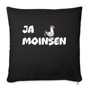 Ja Moinsen - Möwe - Sofakissenbezug 45 x 45 cm - Schwarz - Vorne