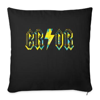 Bror Sweden Sverige Scandinavia Norden - Sofa pillowcase 17,3'' x 17,3'' (45 x 45 cm) - black - Front
