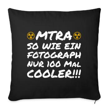 MTRA Medizinisch-Technischer Radiologie Mta - Sofakissenbezug 45 x 45 cm - Schwarz - Vorne