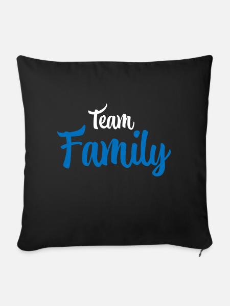 Team family - Sofakissenbezug 45 x 45 cm - Schwarz