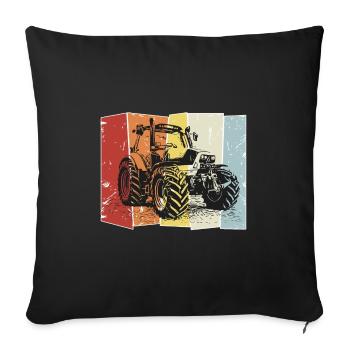 Traktor Deutz retro - Sofakissenbezug 45 x 45 cm - Schwarz - Vorne