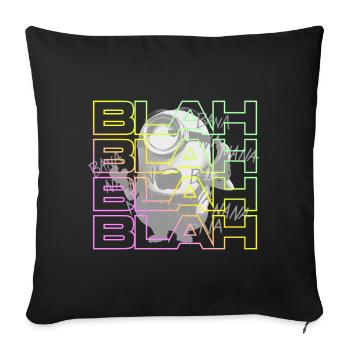 Minions Stuart Blah Blah Blah - Sofa pillowcase 17,3'' x 17,3'' (45 x 45 cm) - black - Front