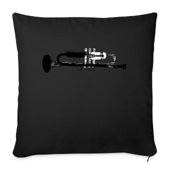Trumpet - Sofa pillowcase 17,3'' x 17,3'' (45 x 45 cm) - black - Front