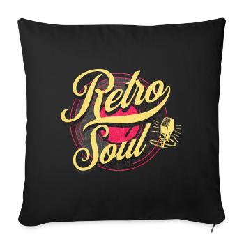 Retro Soul Vintage Music - Sofa pillowcase 17,3'' x 17,3'' (45 x 45 cm) - black - Front