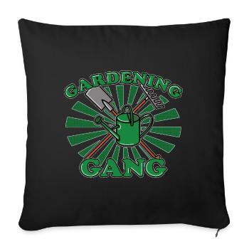Gang de jardinage pour jardiniers avec des lotissements - Housse de coussin décorative 45 x 45 cm - noir - Devant