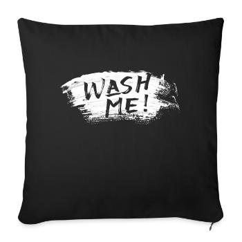 Wash Me - Sofa pillowcase 17,3'' x 17,3'' (45 x 45 cm) - black - Front