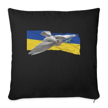 Peace Ukraine - Sofa pillowcase 17,3'' x 17,3'' (45 x 45 cm) - black - Front