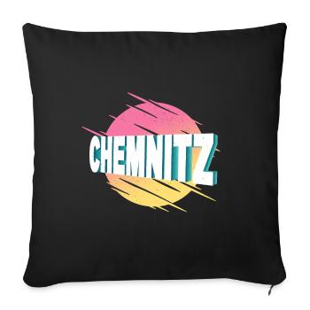 Chemnitz Germany City Font Vintage Retro - Sofa pillowcase 17,3'' x 17,3'' (45 x 45 cm) - black - Front