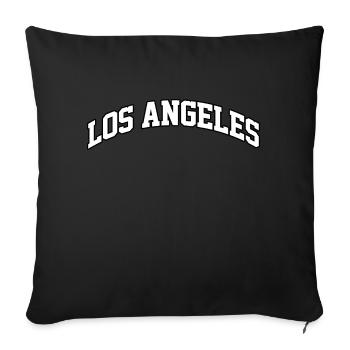 Los Angeles logo: California collegiate design - Sofa pillowcase 17,3'' x 17,3'' (45 x 45 cm) - black - Front