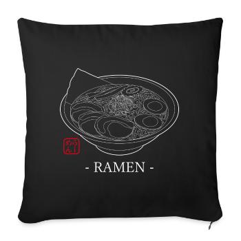 Ramen - Sofakissenbezug 45 x 45 cm - Schwarz - Vorne