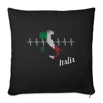 Italia italia - Sofakissenbezug 45 x 45 cm - Schwarz - Vorne