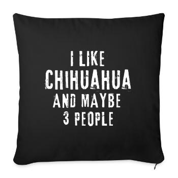 Chihuahua - Housse de coussin décorative 45 x 45 cm - noir - Devant