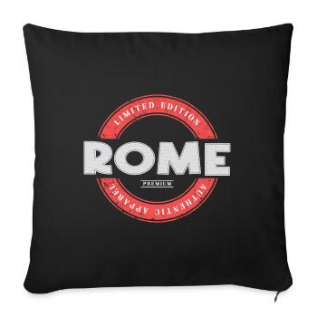 Rome Rome Italy City Skyline Home Love - Sofa pillowcase 17,3'' x 17,3'' (45 x 45 cm) - black - Front