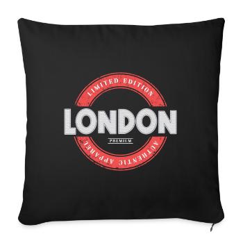 London England UK City Skyline Home Love - Sofa pillowcase 17,3'' x 17,3'' (45 x 45 cm) - black - Front