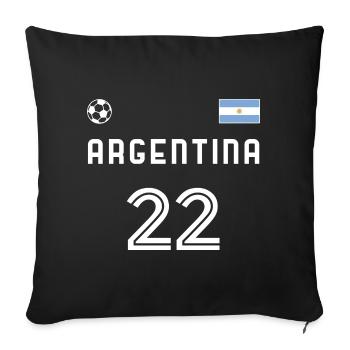 Argentina 2022 Argentina Jersey Football Fan - Sofa pillowcase 17,3'' x 17,3'' (45 x 45 cm) - black - Front