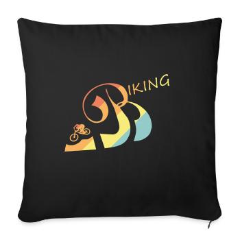 Biking - Sofakissenbezug 45 x 45 cm - Schwarz - Vorne