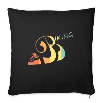 Biking - Sofakissenbezug 45 x 45 cm - Schwarz - Vorne