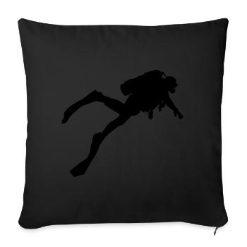 Diver Scuba Divers Divers Scuba Diving - Sofa pillowcase 17,3'' x 17,3'' (45 x 45 cm) - black - Front