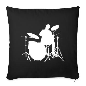 Percussionist Ladies Men Drummer Drummer - Sofa pillowcase 17,3'' x 17,3'' (45 x 45 cm) - black - Front