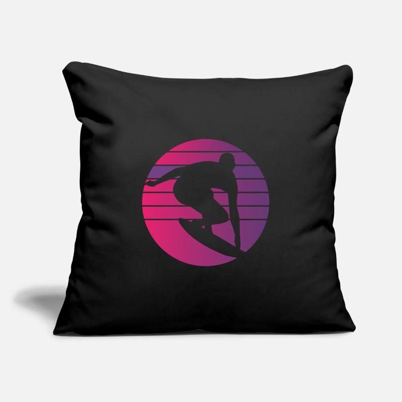 Surfer Retro Surfing Sunset Sofa pillowcase 17,3'' x 17,3'' (45 x 45 cm)