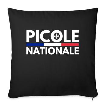 Picole Nationale - Fleur de Lys - Housse de coussin décorative 45 x 45 cm - noir - Devant
