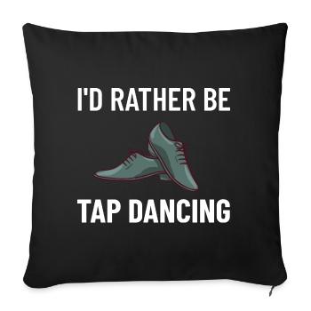 Tap Dance Beginners Chaussures Apprendre la musique Danseurs - Housse de coussin décorative 45 x 45 cm - noir - Devant