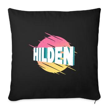 Hilden Deutschland Stadt Schrift Vintage Retro - Sofakissenbezug 45 x 45 cm - Schwarz - Vorne