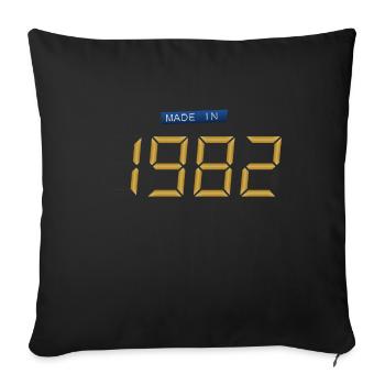 Made in 1982 - Housse de coussin décorative 45 x 45 cm - noir - Devant