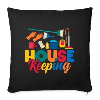 Housekeeping Materials - Sofakissenbezug 45 x 45 cm - Schwarz - Vorne