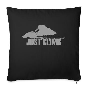 Escalade des Alpes de montagne en plein air - Housse de coussin décorative 45 x 45 cm - noir - Devant