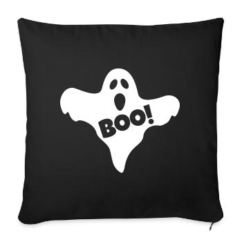 Ghost Boo - Sofa pillowcase 17,3'' x 17,3'' (45 x 45 cm) - black - Front
