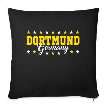 Dortmund - Sofakissenbezug 45 x 45 cm - Schwarz - Vorne
