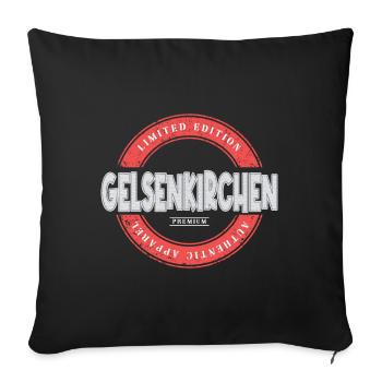 Gelsenkirchen Germany City Skyline Home - Sofa pillowcase 17,3'' x 17,3'' (45 x 45 cm) - black - Front