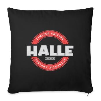 Halle Germany City Skyline Home Love - Sofa pillowcase 17,3'' x 17,3'' (45 x 45 cm) - black - Front