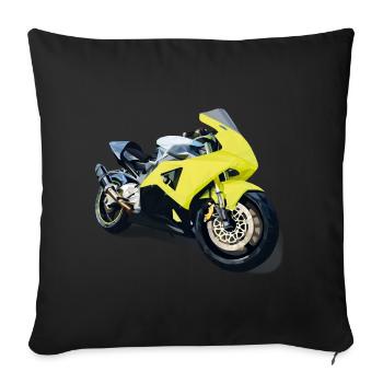 Sportif - Housse de coussin décorative 45 x 45 cm - noir - Devant