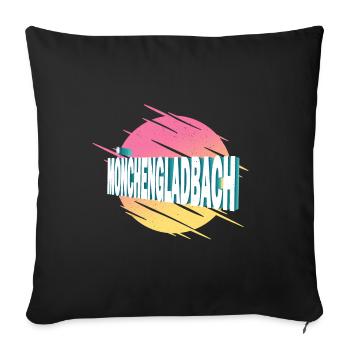 Mönchengladbach Germany City Font Vintage - Sofa pillowcase 17,3'' x 17,3'' (45 x 45 cm) - black - Front