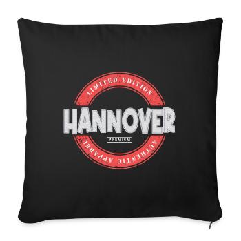 Hanovre Allemagne Ville Skyline Accueil Amour - Housse de coussin décorative 45 x 45 cm - noir - Devant