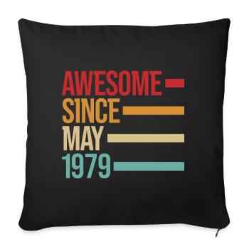 Geburstag Génial depuis mai 1979 - Housse de coussin décorative 45 x 45 cm - noir - Devant