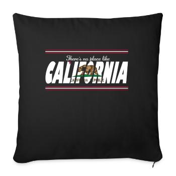 no place california - Housse de coussin décorative 45 x 45 cm - noir - Devant