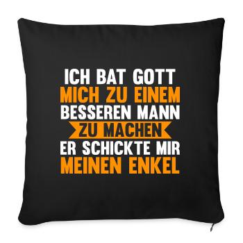 Großvater Großpapa Opi Opa - Sofakissenbezug 45 x 45 cm - Schwarz - Vorne